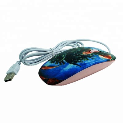 Printable colored 3D sublimation wired mouse for 3D Vacuum heat transfer printing